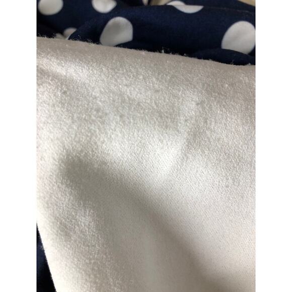 Alexia Admor Dress Ruffle Collar Puff Sleeve Midi Navy & White Polka Dot Medium - Picture 10 of 12